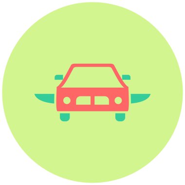 Uçan araba. Web simgesi basit illüstrasyon