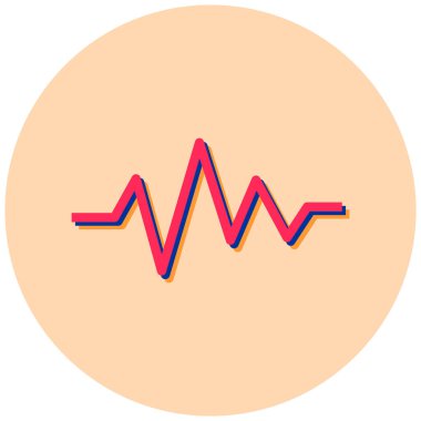 Nabız. Web simgesi basit illüstrasyon