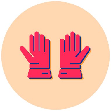 Eldiven. Web simgesi basit illüstrasyon