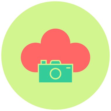 Bulut. Web simgesi basit illüstrasyon