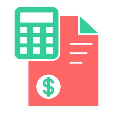 hesap makinesi düz vektör simgesi