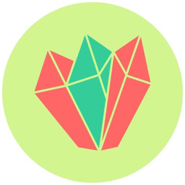 Kristal modern simgenin vektör illüstrasyonu 