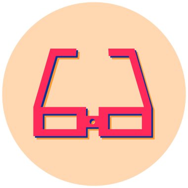 Gözlük. Web simgesi basit illüstrasyon