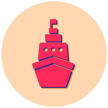 Gemi. Web simgesi basit illüstrasyon