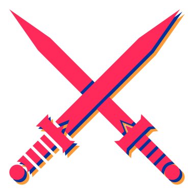 Kılıç simgesi. vektör illüstrasyonu