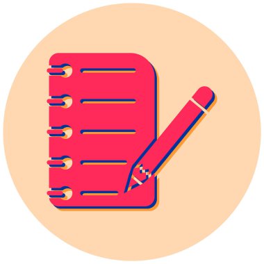 Not defteri. Web simgesi basit illüstrasyon