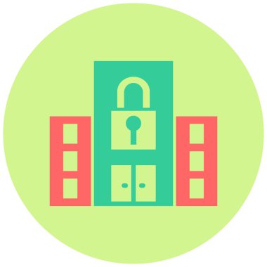 Kilitlenme. Web simgesi basit illüstrasyon