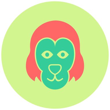 Orangutan yüz vektör simgesi