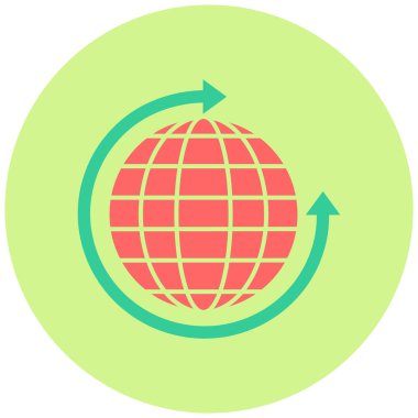 Küre. Web simgesi basit illüstrasyon