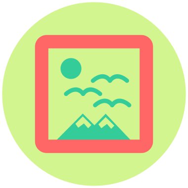 Resim simgesinin vektör illüstrasyonu