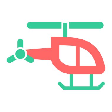 Helikopter. Web simgesi basit illüstrasyon