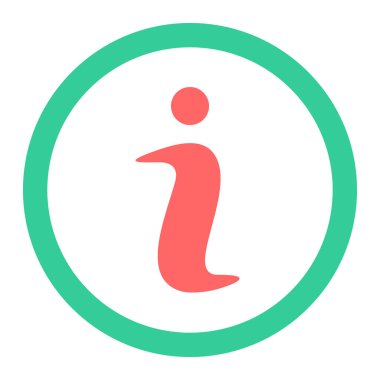 Raster ikonuna yardım et. Bu yuvarlak düz sembol beyaz arkaplanda kobalt ve cyan renkleriyle çizilir.