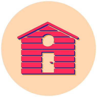 Ahır. Web simgesi basit illüstrasyon