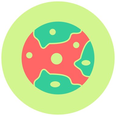 Gezegen. Web simgesi basit illüstrasyon