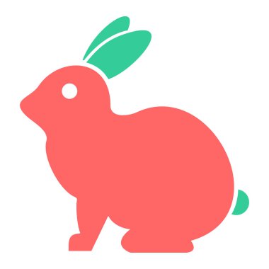 Tavşan. vektör ağ simgesi 