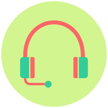 Kulaklık. Web simgesi basit illüstrasyon