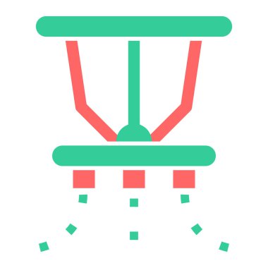 Su püskürtücü simgesi, vektör illüstrasyonu basit tasarım 