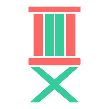 Sandalye. Web simgesi basit illüstrasyon