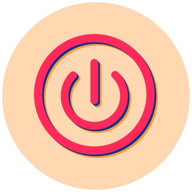 Güç. Web simgesi basit illüstrasyon