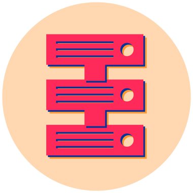 veritabanı. Web simgesi basit illüstrasyon