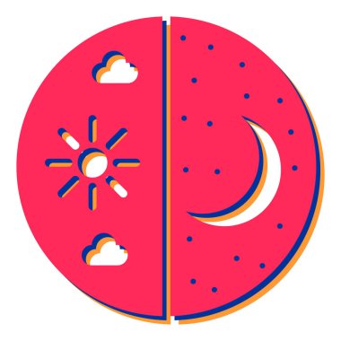 Ay. Web simgesi basit illüstrasyon