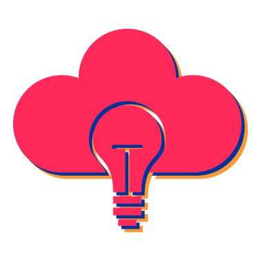 Simge tasarımı ile bulut hesaplama kavramı, vektör illüstrasyonu 10 eps grafik.