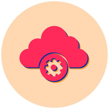 Bulut. Web simgesi basit illüstrasyon