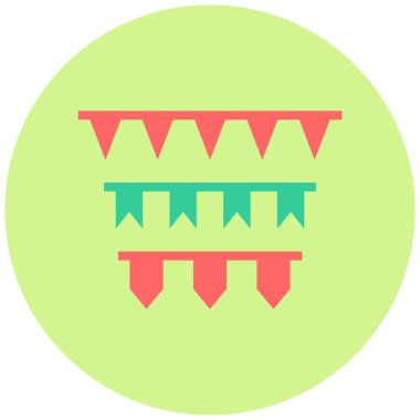 Parti. Web simgesi basit illüstrasyon