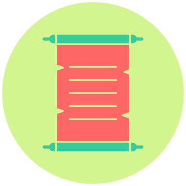 kağıt kaydırma düz vektör simgesi