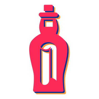 Şişe simgesi. Basit resimleme 