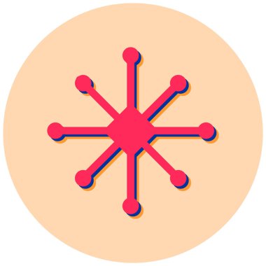 Kar tanesi. Web simgesi basit illüstrasyon