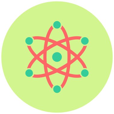 atom. Web simgesi basit illüstrasyon