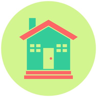 Ev. Web simgesi basit illüstrasyon