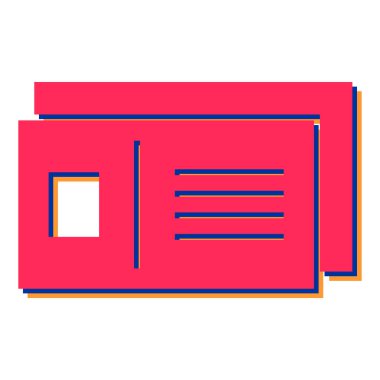 kart simge vektör çizim