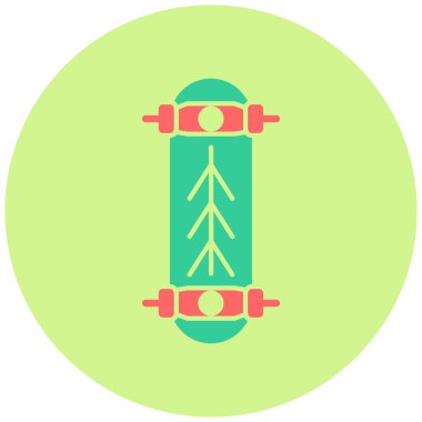 Kaykay vektör simgesi modern basit tasarım