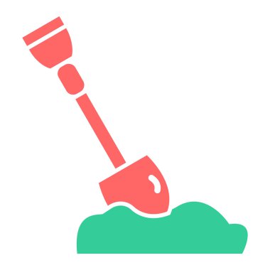 Kürek. Web simgesi basit illüstrasyon