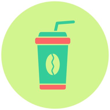 Kahve. Web simgesi basit illüstrasyon 