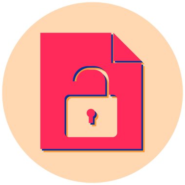 Güvenli Dosya. Basit illüstrasyon