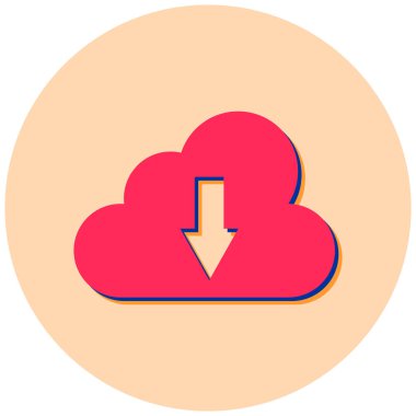 Bulut. Web simgesi basit illüstrasyon