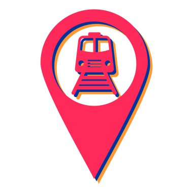 tren simgesi vektör illüstrasyonu