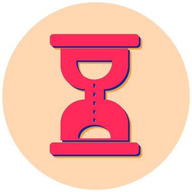 kum saati düz vektör simgesi