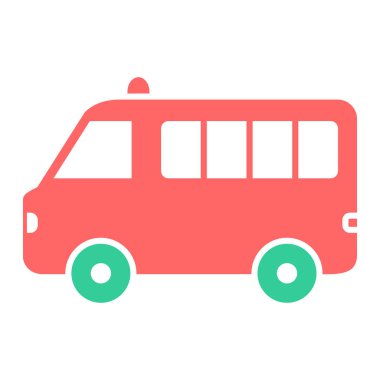 Otobüs. Web simgesi basit illüstrasyon