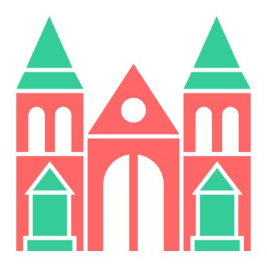 Bina. Web simgesi basit illüstrasyon