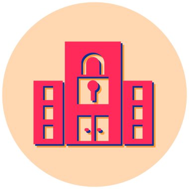 Güvenlik. Web simgesi basit illüstrasyon