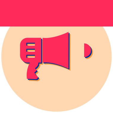 Megafon. Web simgesi basit illüstrasyon