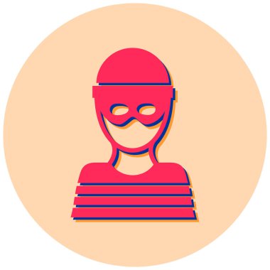 Soyguncu, düz tasarım vektör çizimi