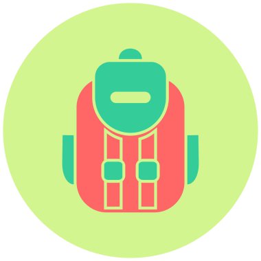 Sırt çantası. Web simgesi basit illüstrasyon