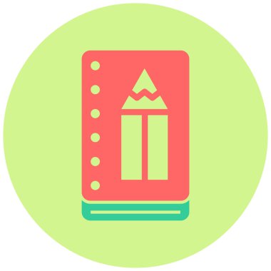 Çizim Kitabı web simgesi basit illüstrasyon