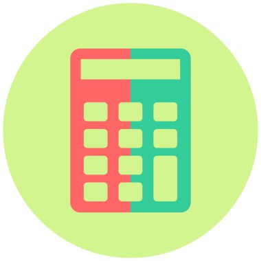 Hesap makinesi. Web simgesi basit illüstrasyon