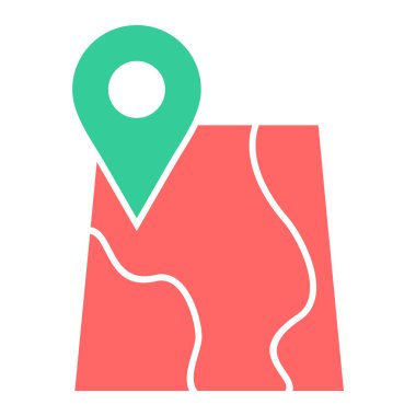 Harita yeri. Web simgesi basit illüstrasyon